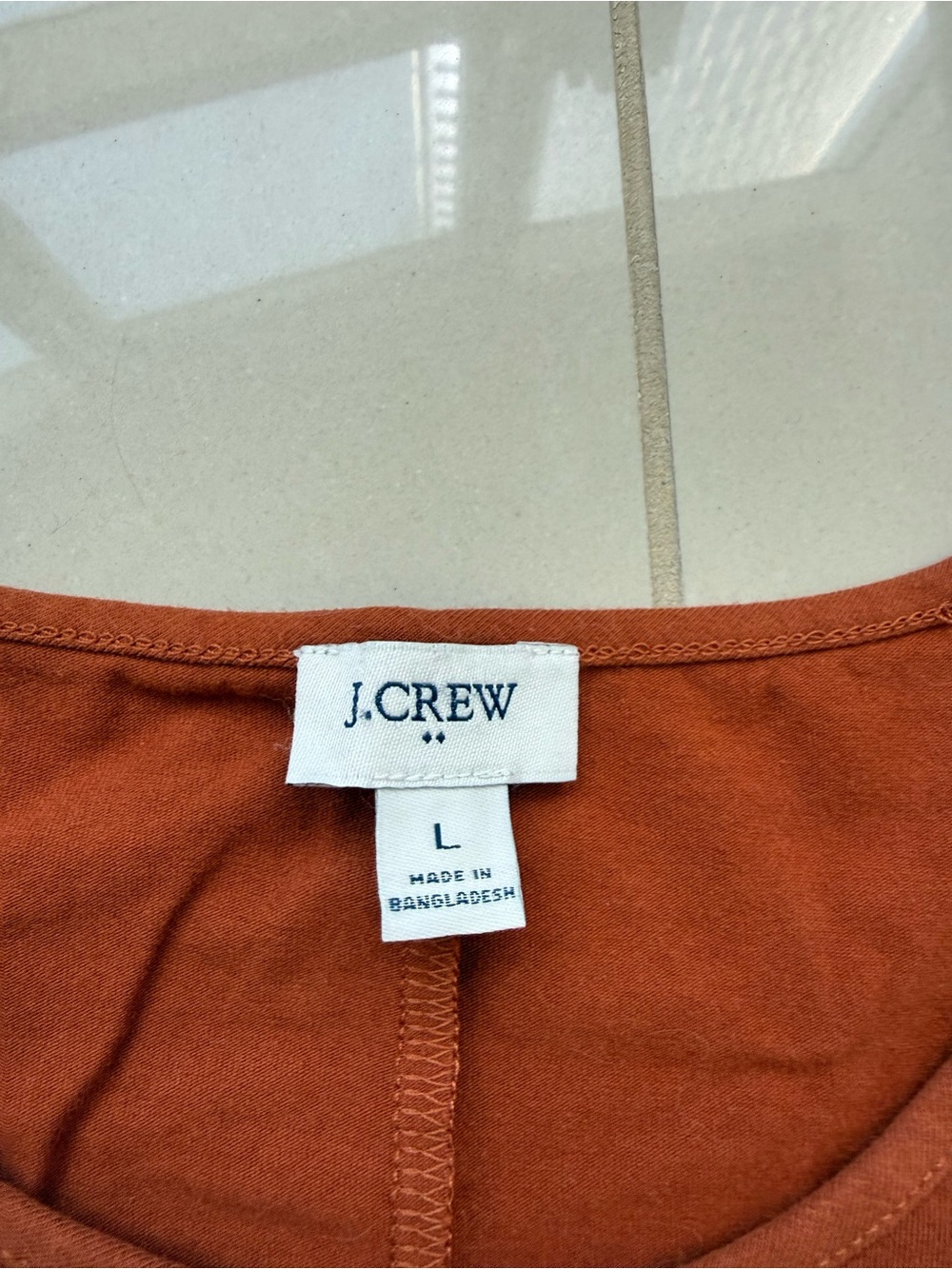 J. Crew T-Shirt Dress Burnt Orange size L - Picture 2 of 6
